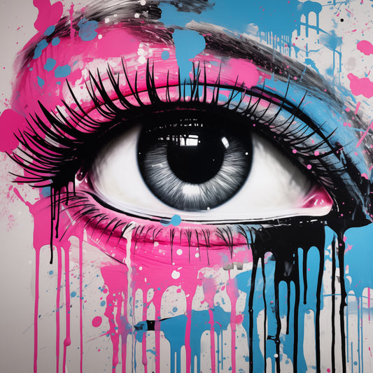 Abstract Eye Portrait with Dripping Paint 9