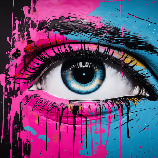 Abstract Eye Portrait with Dripping Paint 8