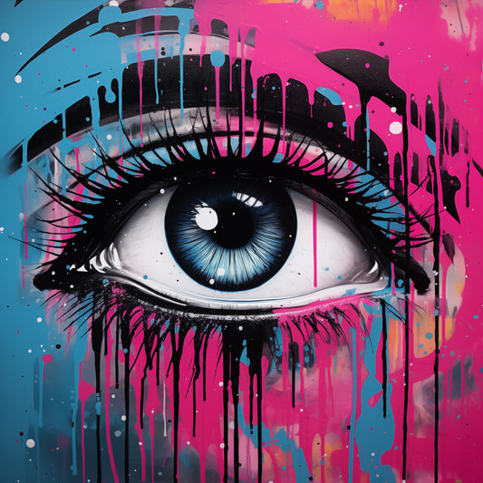 Abstract Eye Portrait with Dripping Paint 7