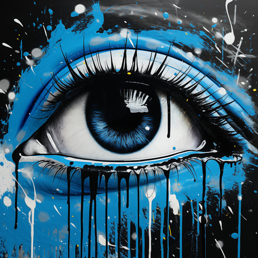 Abstract Eye Portrait with Dripping Paint 4
