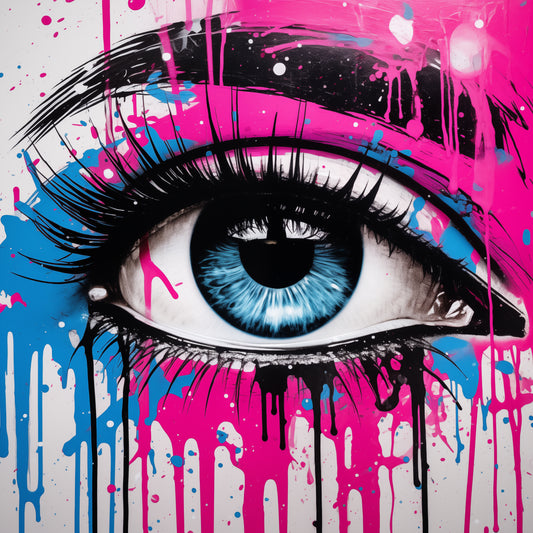 Abstract Eye Portrait with Dripping Paint 6