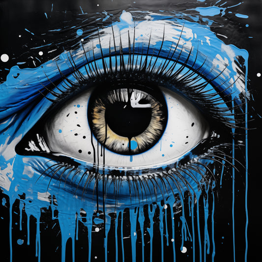 Abstract Eye Portrait with Dripping Paint 2